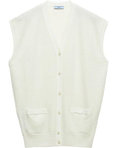 Prada Cashmere Knitted Vest - White