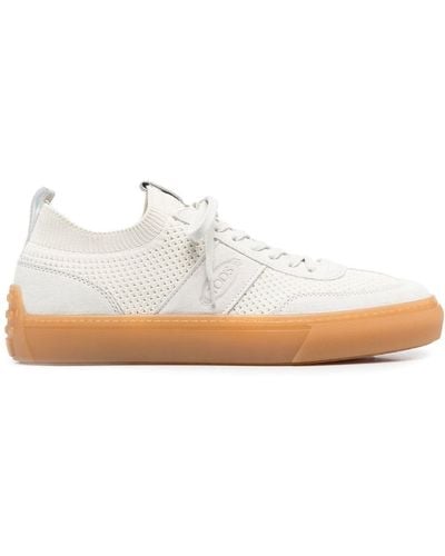 Tod's Suede-panelled Low-top Sneakers - White