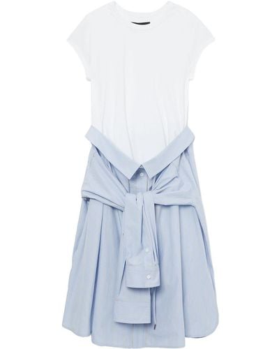 Juun.J Shirted-skirt Midi T-shirt Dress - Blue