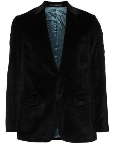 Paul Smith Mens Tailored Fit Two Buttons Jacket Clothing - Black