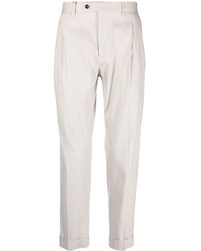Dell'Oglio Slim-fit Tailored Trousers - White