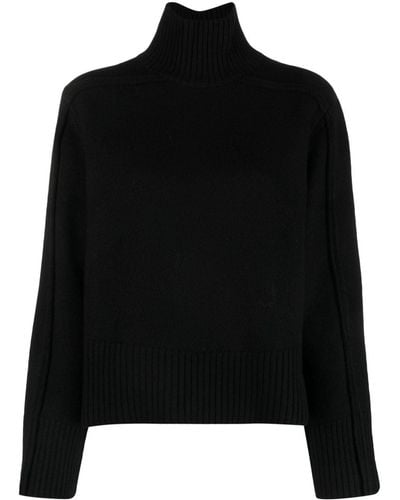 Thom Krom Exposed-seam High-neck Jumper - Black