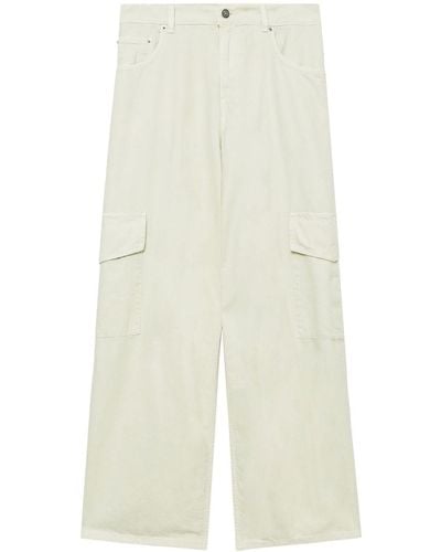 Haikure Straight-Leg-Jeans mit Cargotaschen - Weiß