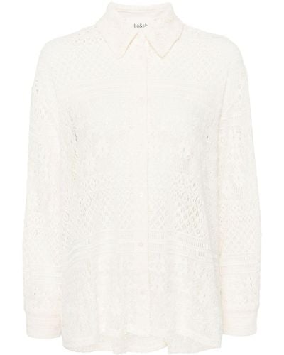 Ba&sh Barnabe Open-knit Shirt - White