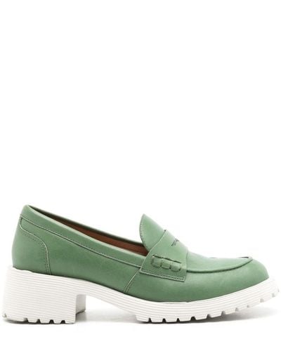 Sarah Chofakian Ully Leather Loafers - Green