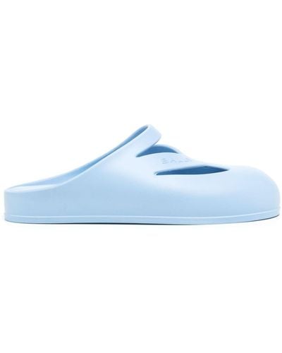 Bally Slippers con logo en relieve - Azul