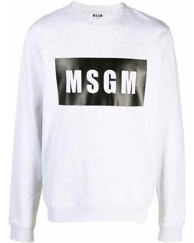 MSGM ロゴ スウェットシャツ - グレー