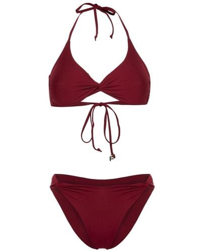Fisico Twist-detailing Bikini Set - Red
