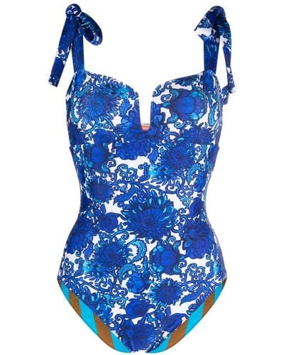 La DoubleJ Barbarella Reversible Swimsuit - Blue