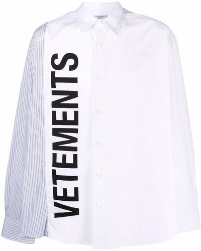 Vetements ミックスプリント シャツ - ホワイト