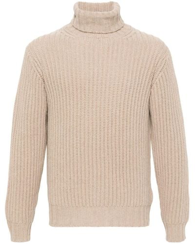 Dell'Oglio Roll-neck Cashmere Sweater - Natural