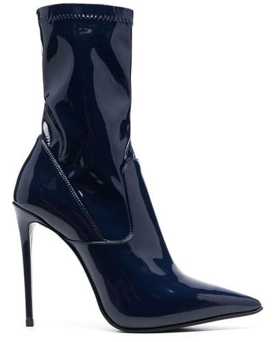 Le Silla Eva Vinyl 120mm Ankle Boots - Blue