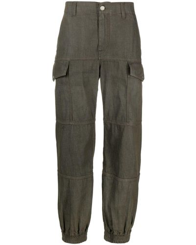 Alexander McQueen Panelled-design Cotton Cargo Trousers - Green