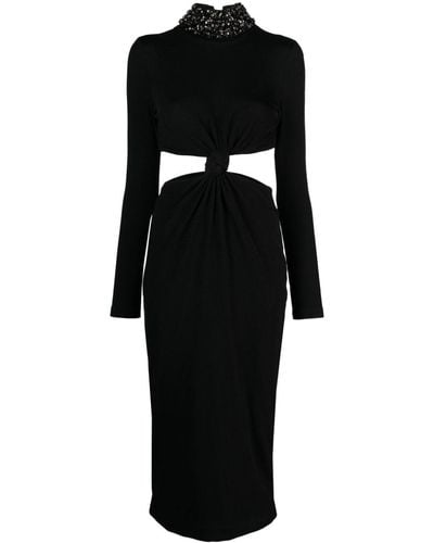 PATBO Knot-detail Cut-out Maxi Dress - Black