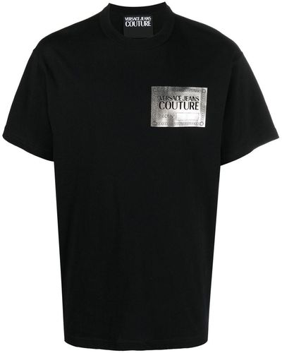 Versace T-shirt Met Logo - Zwart
