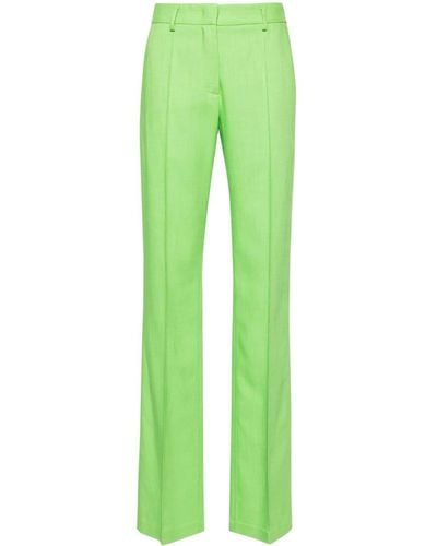 MSGM Pantalon de costume à coupe droite - Vert
