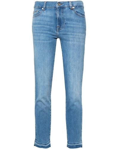 7 For All Mankind Roxanne Ankle Slim-Fit-Jeans - Blau