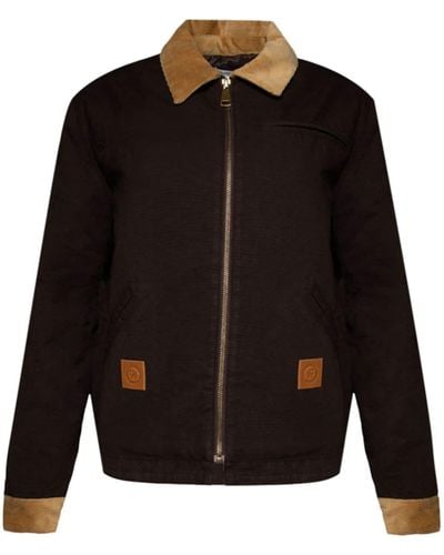 Sporty & Rich Srhwc Canvas Zipped Jacket - Black