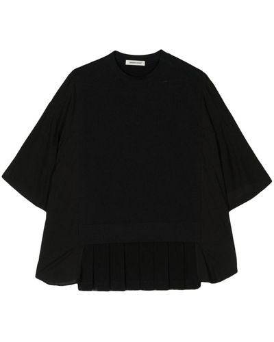 Undercover Asymmetric-hem Cotton T-shirt - Black