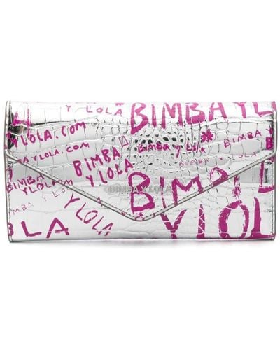 Bimba Y Lola Logo-print Continental Wallet - Purple