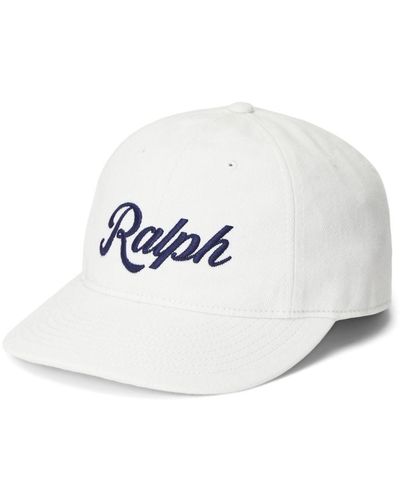 Polo Ralph Lauren Casquette en coton à logo appliqué - Blanc