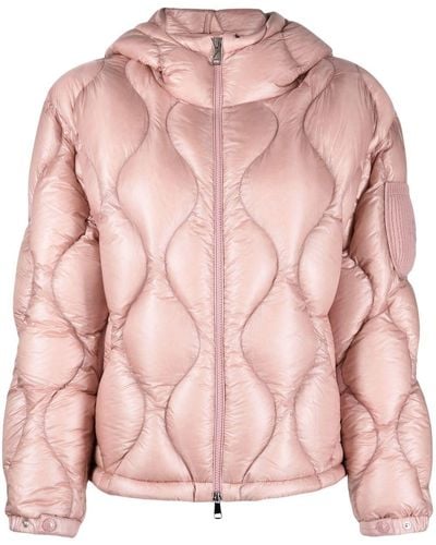 Moncler Anthon Short Padded Hooded Jacket - Pink