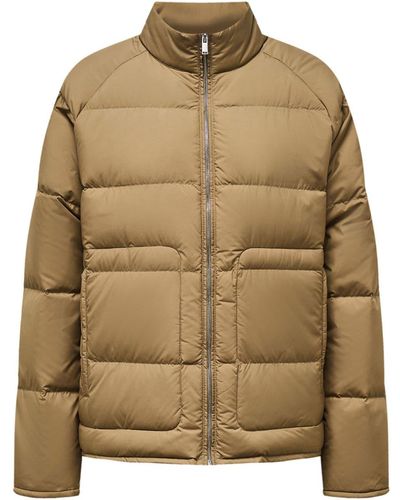 12 STOREEZ Quilted Padded Jacket - Brown