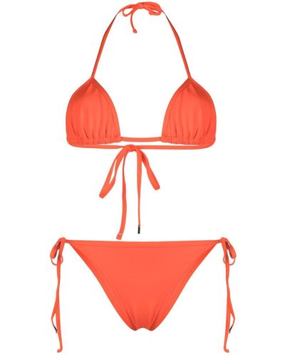 The Attico Set bikini con stampa - Rosso