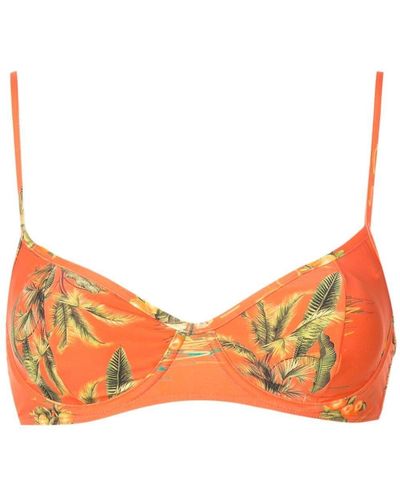 Lygia & Nanny Figi Floral-print Bikini Top - Orange