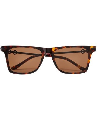 Karen Wazen Square-frame Tinted Sunglasses - Brown