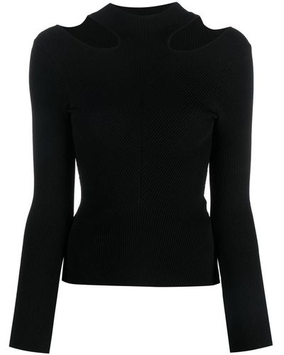 Maje Cutaway タートルネックセーター - ブラック