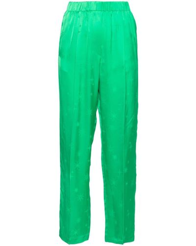 Forte Forte Straight-leg Jacquard Trousers - Green