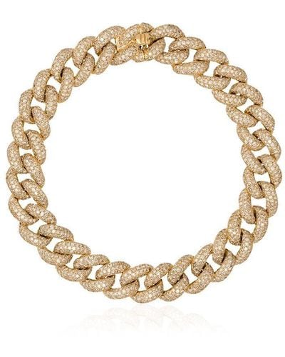 SHAY 18kt yellow gold diamond chunky chain bracelet - Métallisé