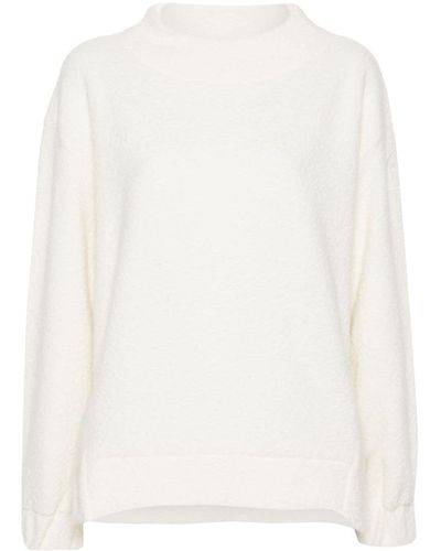 Parajumpers Kira Logo-patch Bouclé Sweater - White