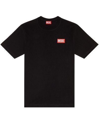 DIESEL T-just-nlabel Logo-appliqué T-shirt - Black