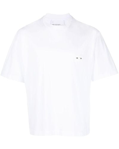 Neil Barrett T-shirt en coton à patch logo - Blanc