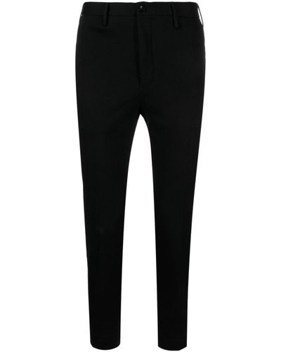 Incotex Cotton-blend Tapered Trousers - Black