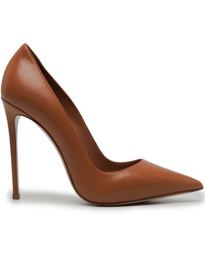 Le Silla Eva 120mm Leather Court Shoes - Brown