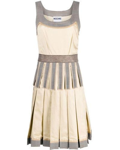 Moschino Inside Out Pleated Dress - Natural