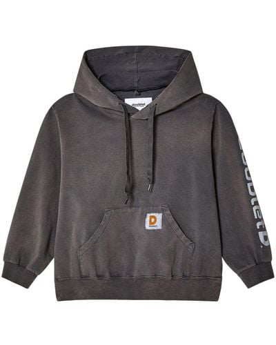 Doublet Super Stretch Distressed Hoodie - Grey