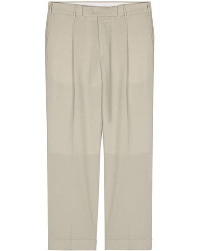 PT Torino Mid-rise Tailored Trousers - Natural