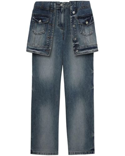 Juun.J Layered Panelled Jeans - Blue
