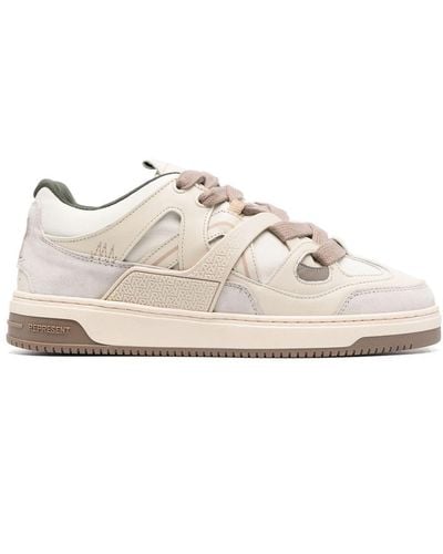 Represent Neutral Bully Leather Trainers - White