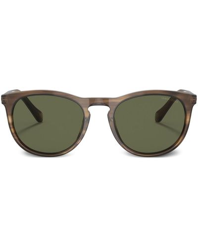 Giorgio Armani Tortoiseshell-effect Round-frame Sunglasses - Green