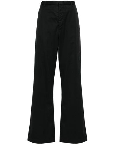 R13 Pantalones anchos de talle alto - Negro