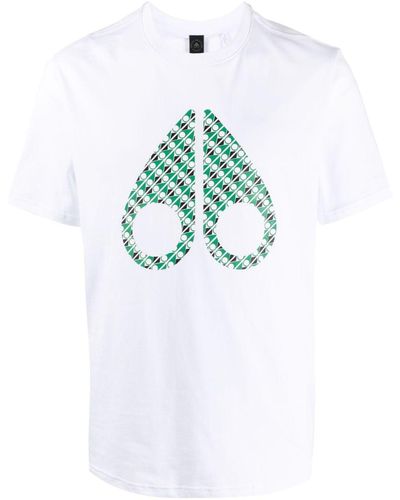 Moose Knuckles T-shirt Met Logoprint - Blauw