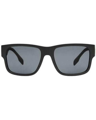 Burberry Eckige Sonnenbrille mit Logo - Grau
