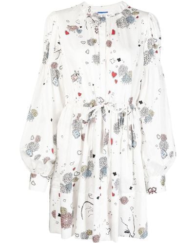 Macgraw In Cahoots Printed Mini Dress - White