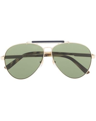 Gucci Pilot-frame Sunglasses - Green