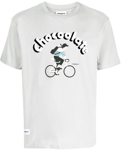 Chocoolate T-shirt Met Logoprint - Grijs